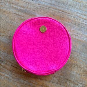 Shiseido Hot Pink Round Cosmetic Case